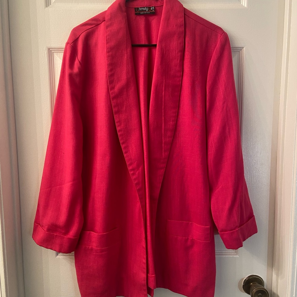 Hot Pink Oversized Blazer